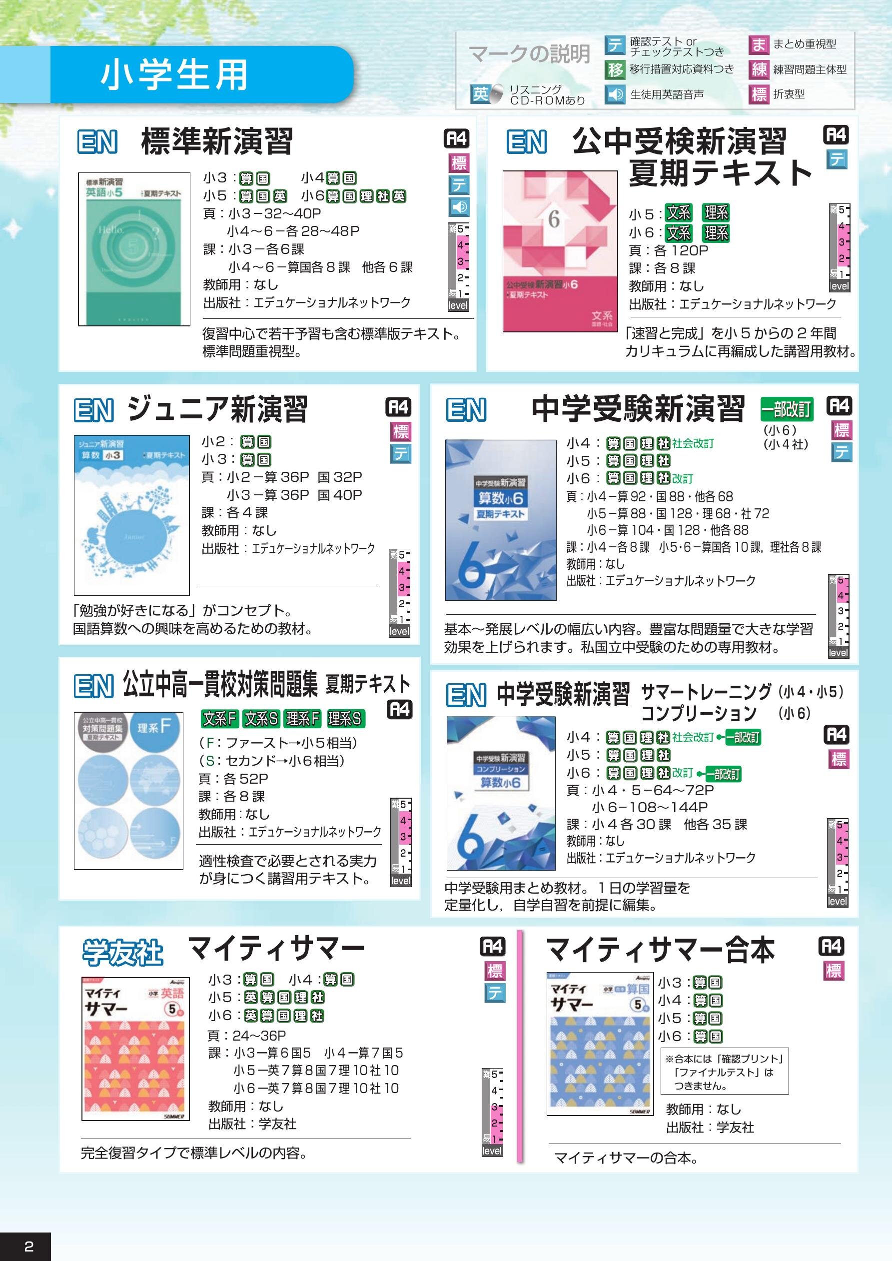 進学舎】2023年度夏期テキスト教材目録 進学舎】2023年度夏期テキスト教材目録